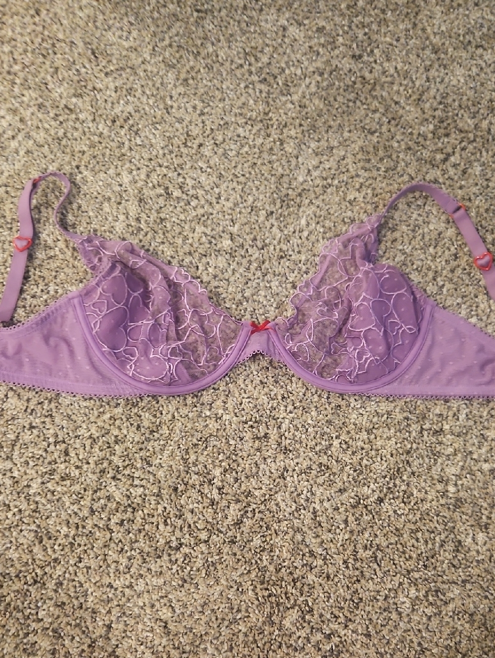 Lace Underwire Bra in Lavender - Women Intimates